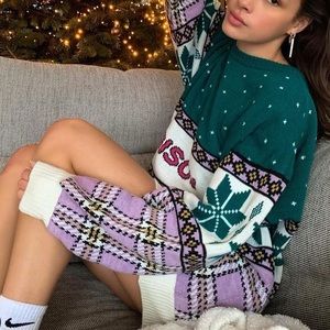 NWT: Gisou Negin Mirsalehi Christmas Holiday Knit w Balloon Sleeves